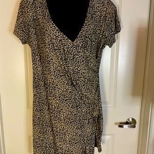 Leopard print mini dress